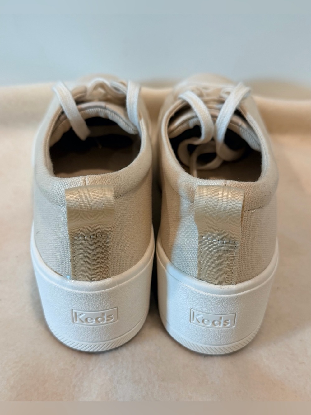 Keds Platform Canvas Sneakers in Beige - Picture 4 of 8